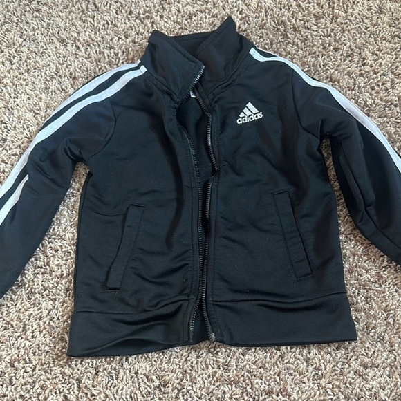 Adidas Black Jacket with White Accents size 3T - Picture 3 of 5